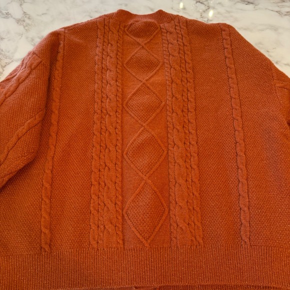 TAYLOR SWIFT CARDIGAN TLOAS The Life of a Showgirl Gold Orange Stars MD/LG NEW - Picture 9 of 15